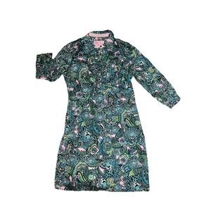 Lilly Pulitzer Master of the House Sabine shirt dress multicolor paisley jungle